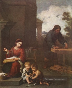  espagnol Tableaux - Sainte Famille avec l’Enfant St John espagnol Baroque Bartolome Esteban Murillo